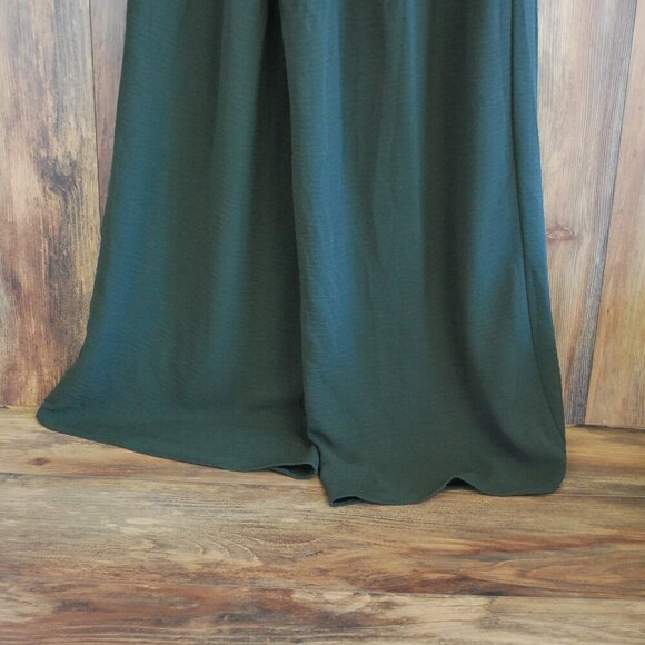 ee:some Hunter Green Stretch Waist Wide Leg Business Casual Pants L - Picture 5 of 7